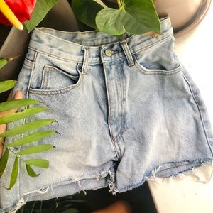 Brandy Melville Light Wash Distressed Jean Shorts